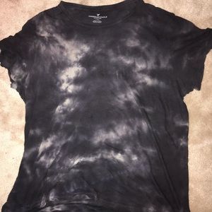 american eagle large black tie dyed shirt